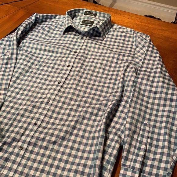Nordstrom Men’s Shop blue/green dress shirt - Picture 2 of 3